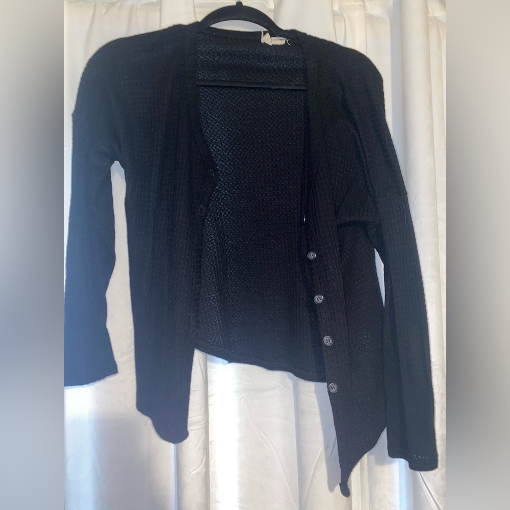 Small black button up cardigan